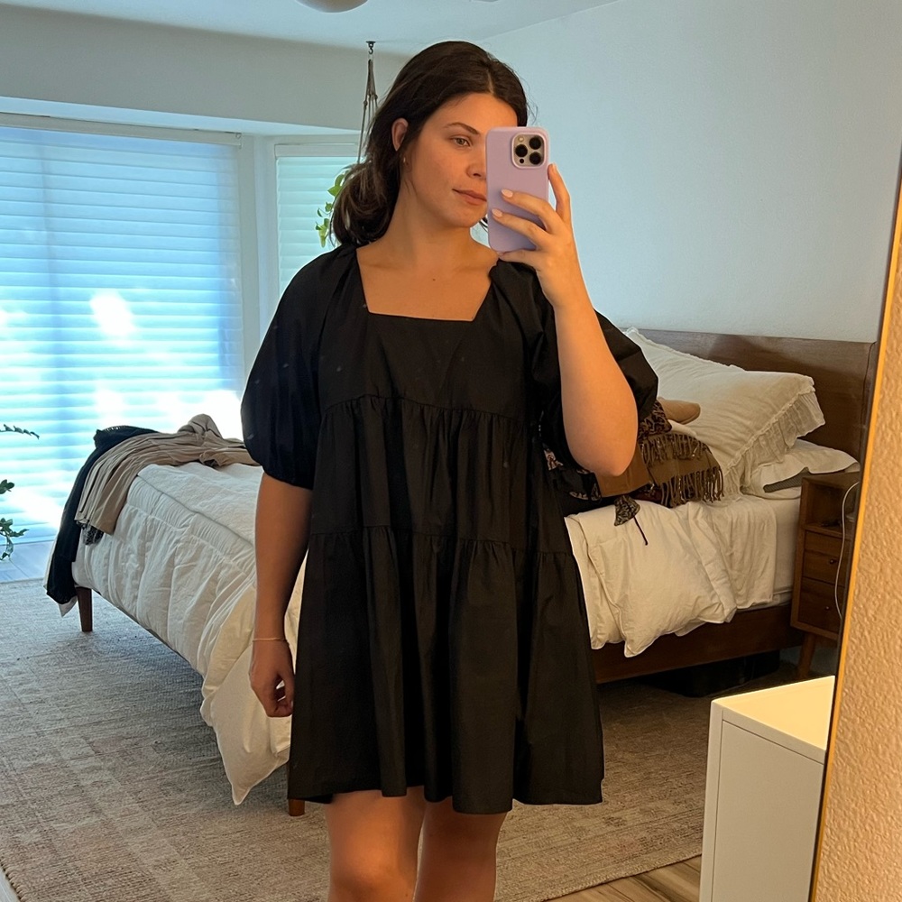 Puff sleeve dress